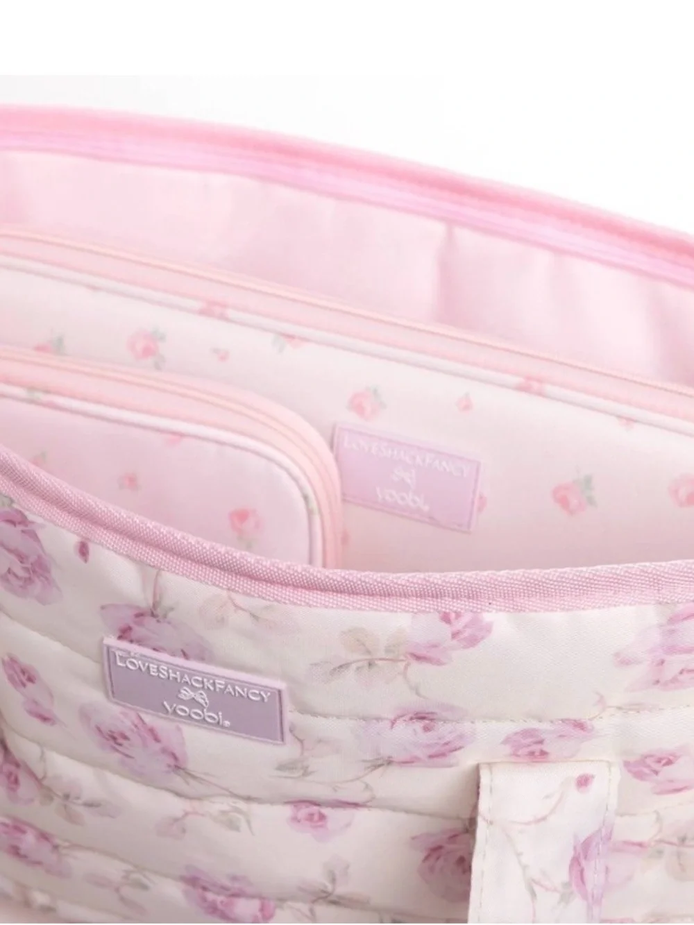 LoveShackFancy X Target Yoobi Ribbon Rosa Quilted Tote bag - Sterling Dusk